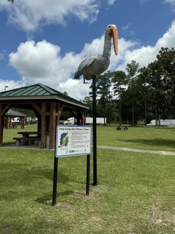 Pelican sculpture